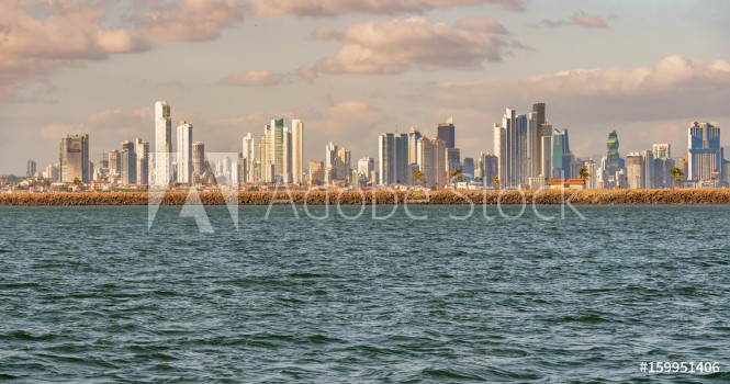 Bild på Skyline of high rise buildings in Panama City Panama